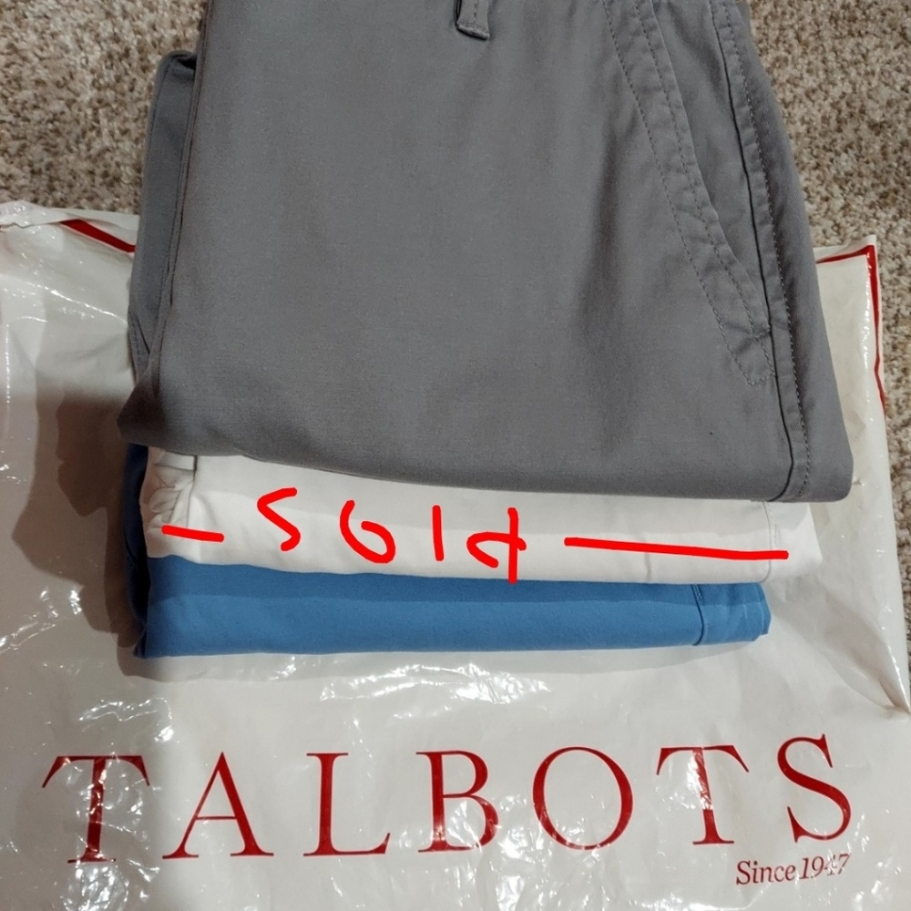 Talbots Women's Pants - Gray and Blue Girlfriend Chinos - Picture 11 of 11